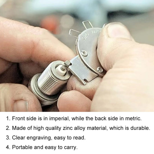 2 Pieces Spark Plug Tool Spark Plug Gauge Measuring Tool Wire Spark Plug Gauge Tool Adjustment Tool Metric Standard Inches Gauge for Motorcycles-BeeSpareParts