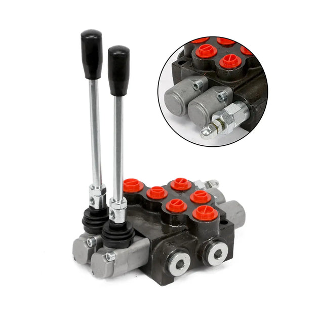2 Spool Hydraulic Directional Control Valve 11GPM 3600PSI Double Acting Cylinder Spool P40 Integral Multi-way Reversing Valve-BeeSpareParts