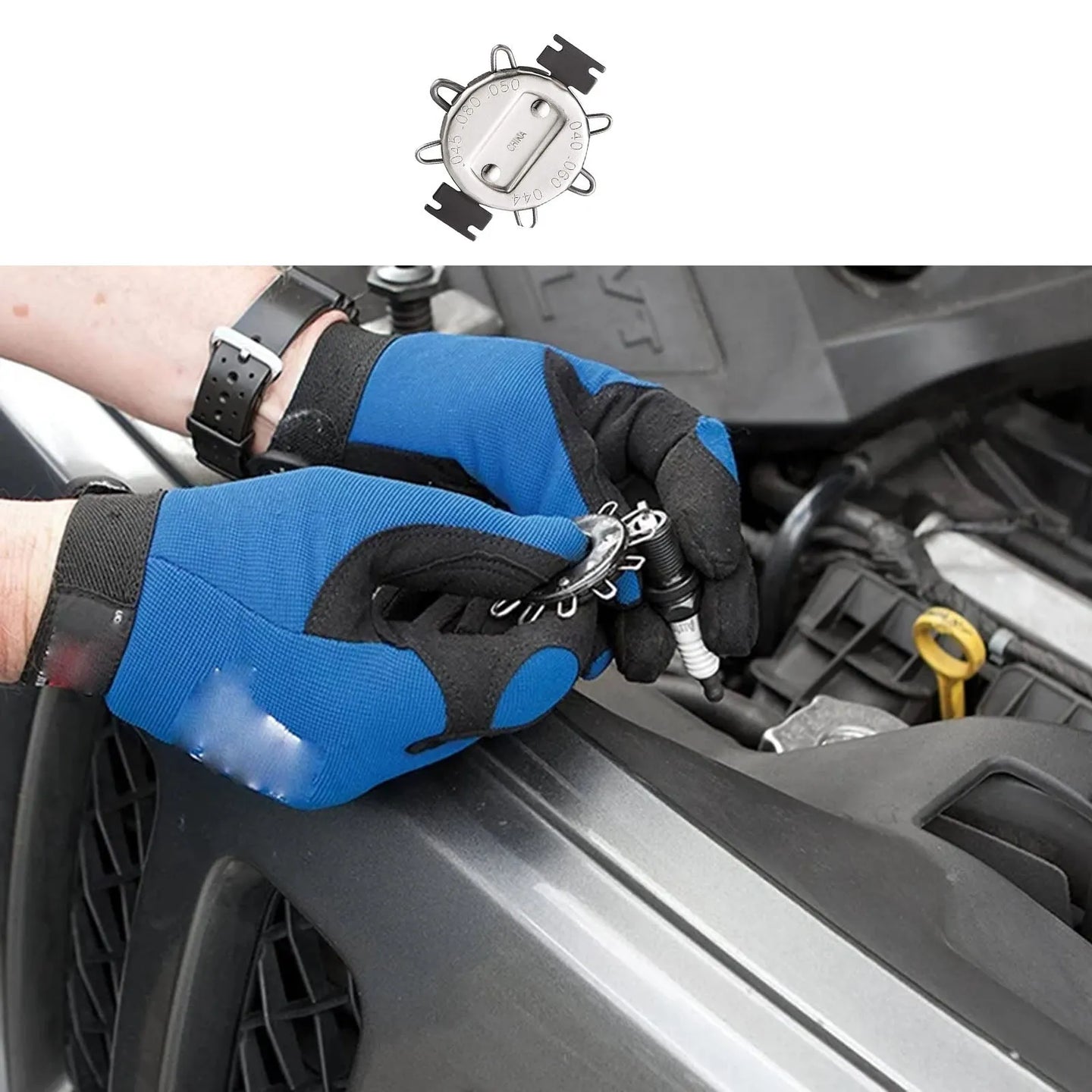 2 Pieces Spark Plug Tool Spark Plug Gauge Measuring Tool Wire Spark Plug Gauge Tool Adjustment Tool Metric Standard Inches Gauge for Motorcycles-BeeSpareParts