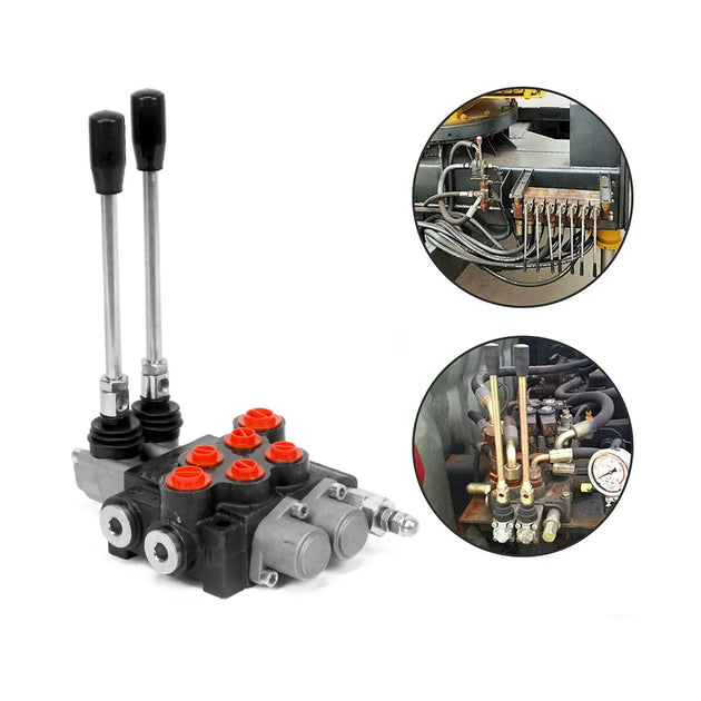 2 Spool Hydraulic Directional Control Valve 11GPM 3600PSI Double Acting Cylinder Spool P40 Integral Multi-way Reversing Valve-BeeSpareParts