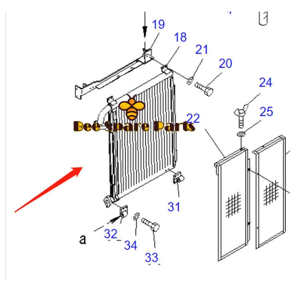 203-03-65620 Oil Cooler For Komatsu PC100-6 Excavator-BeeSpareParts