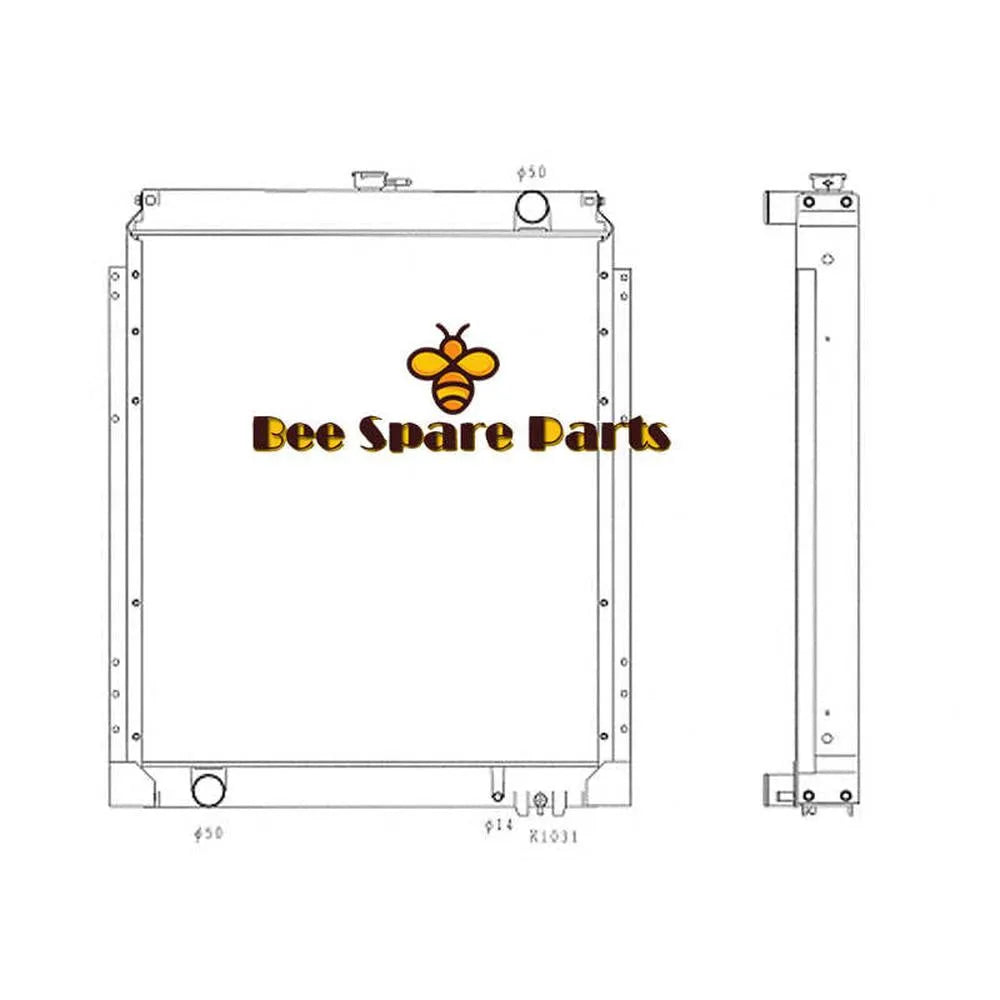 20Y-03-31111 Radiator for Komatsu Excavator PC200-7 PC200LC-7-BeeSpareParts