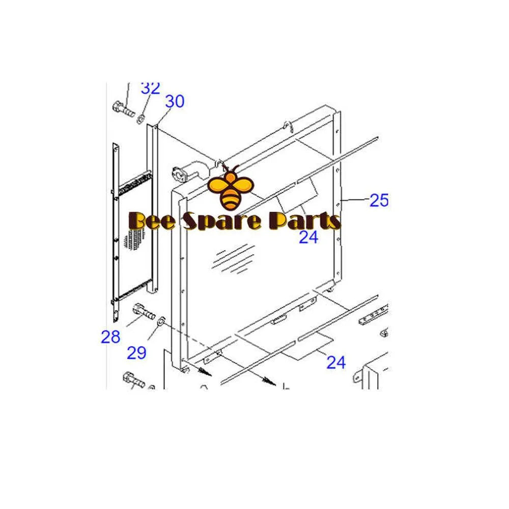 21N-03-37412 21N0337412 OIL COOLER ASS'Y FOR KOMATSU PC1250 PC1250SE PC1250SP-BeeSpareParts