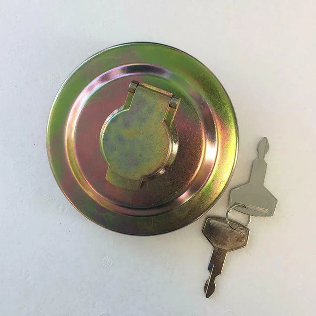 2444R1047 Fuel Cap with 2 Keys Fits Kobelco Sk04L-2 SK25SR SK30SR SK130-4 SK150LC-4-BeeSpareParts