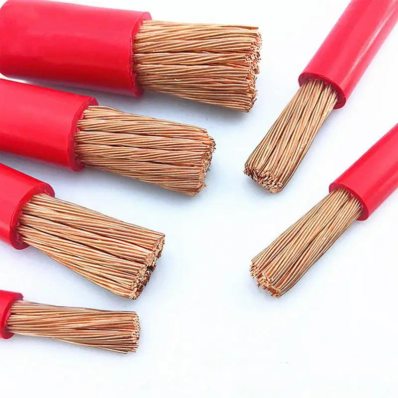 2/4/6AWG Car Battery Connector Power Inverter Cables 30cm Marine Battery Cable With Lug Awg PVC Insulated Jacket For Auto Boats-BeeSpareParts