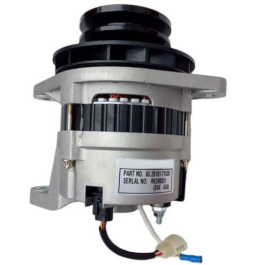 24V 45A Alternator 300901-00007 65.26101-7153A For Doosan Daewoo Engine P222LE-BeeSpareParts