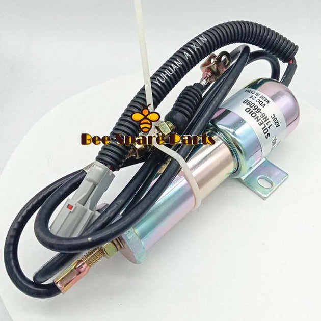 24V Shut Off Solenoid 11N6-66090 11N666090 for Hyundai Excavator R210LC7H RC215C7H 9-SERIES-Replacement Aftermarket Parts