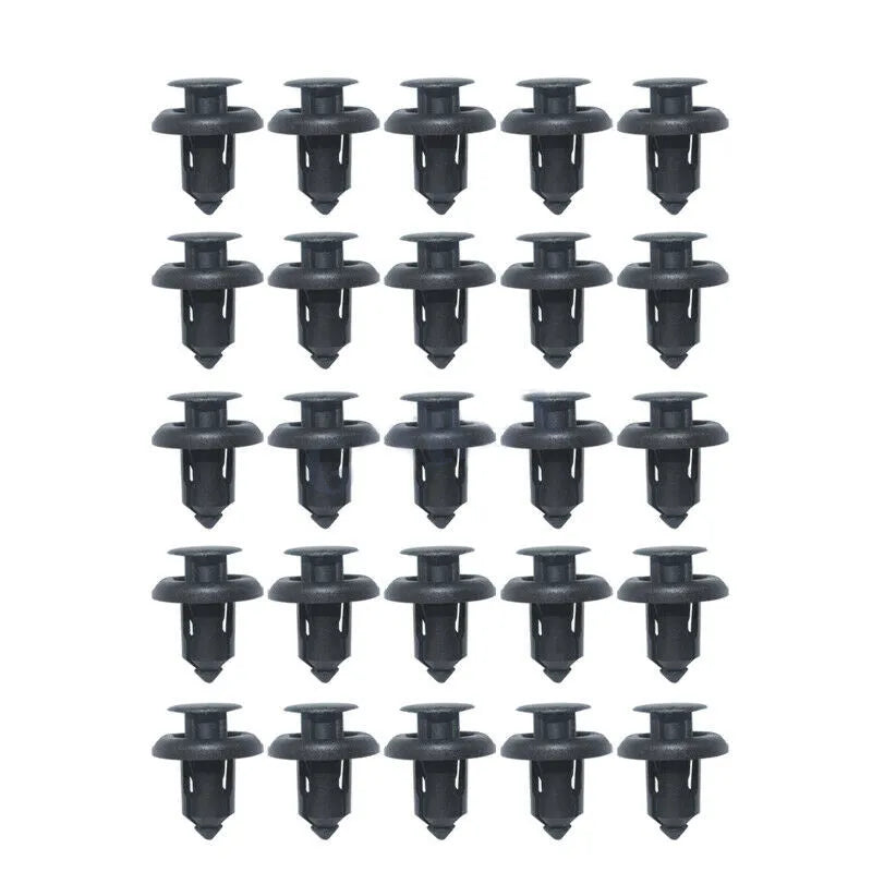 25pcs Front Bumper Fender Moulding Grille Clips Fastener For Honda 91503-SZ3-003-Replacement Aftermarket Parts