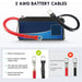 2Pcs 2 Gauge Battery Cable 60cm Copper Power Inverter Wire Cable with 3/8'' Lugs Durable Inverter Cable for Car Marine Solar RV-BeeSpareParts