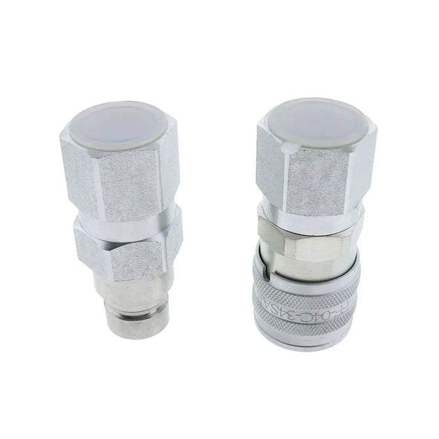 Hydraulic Flat Face Coupler Kit AT312470 KV14216 for John Deere 240 328 332 320D-Replacement Aftermarket Parts