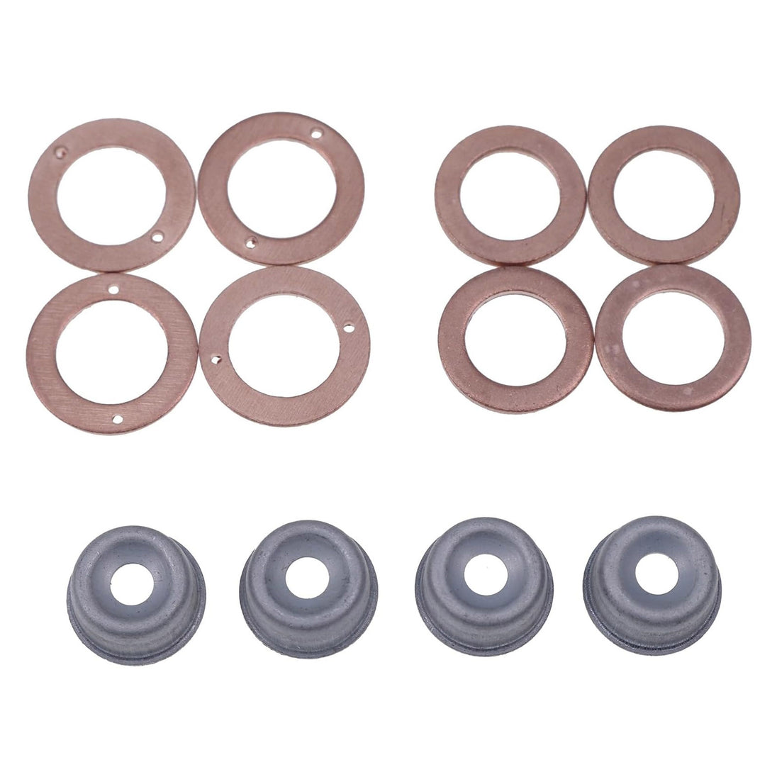 4PCS Injector Seal Kit With Heat Shield 19077-53650 Compatible for Kubota Engine D722 D905 D1005 D1105 V1505 V3300 V3600