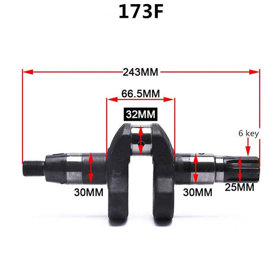 Generator 178F 186FA 188F 192F Taper Crankshaft Assembly 3/5KW 8kw Central Shaft