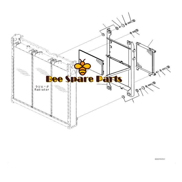 Free Shipping 17A-03-41510 Cooler D375A-6 D155AX-6 D85-15 Radiator Oil Cooler