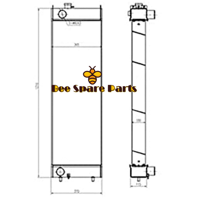 Water Tank Radiator XB00001051 for Hitachi Excavator ZAX360-5