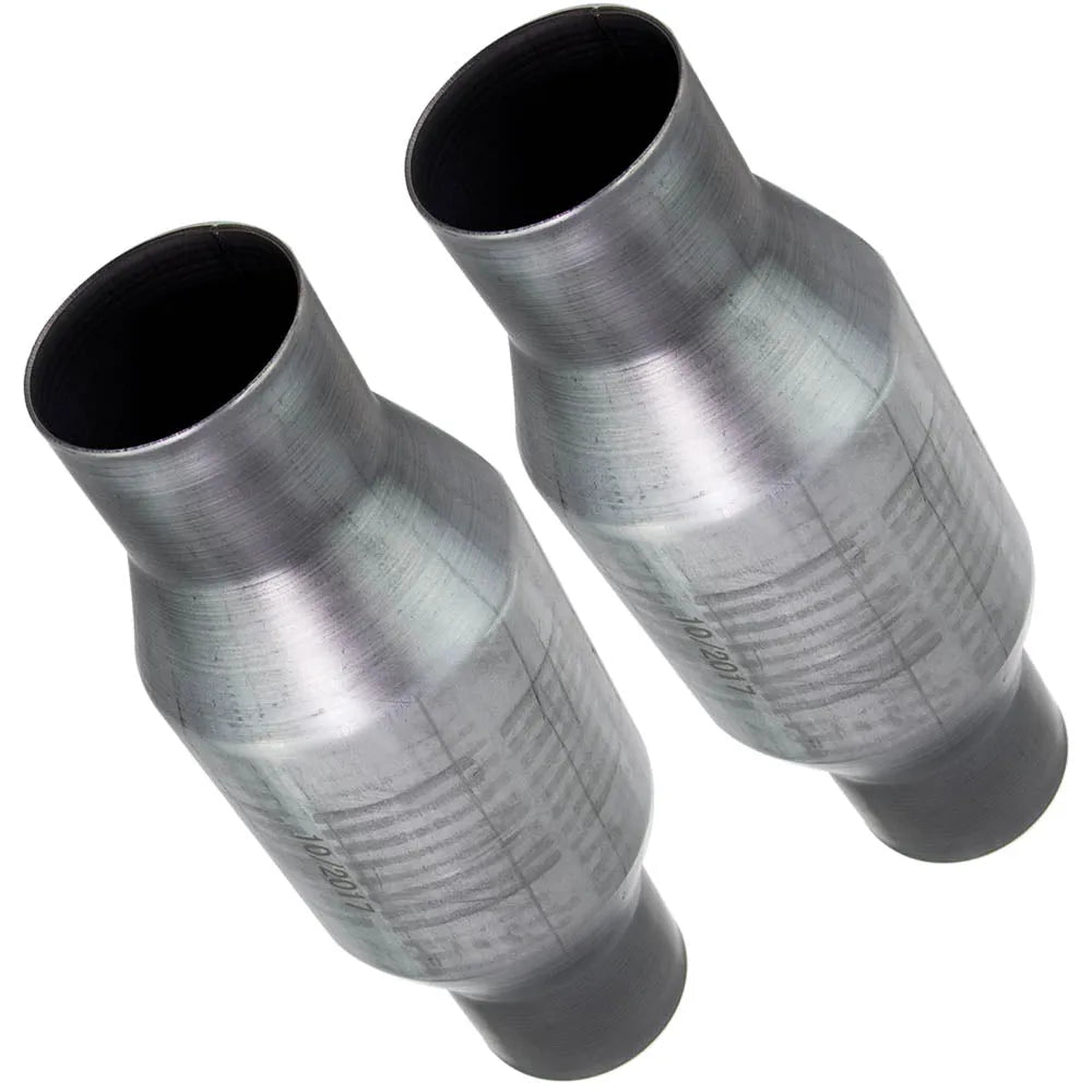 2pcs 1pair Catalytic Converter 2.5 inch High Performance Spun Body 410250 Stainless Steel-BeeSpareParts