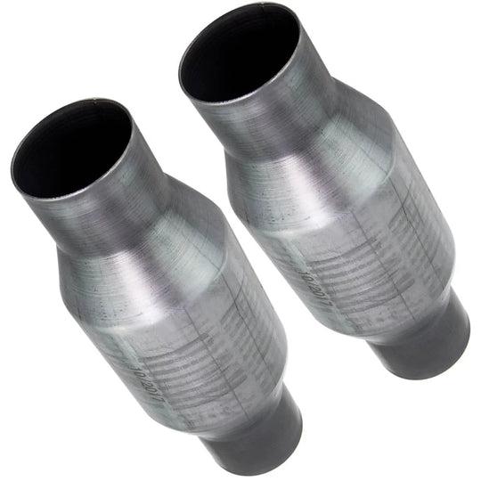 2pcs 1pair Catalytic Converter 2.5 inch High Performance Spun Body 410250 Stainless Steel-BeeSpareParts