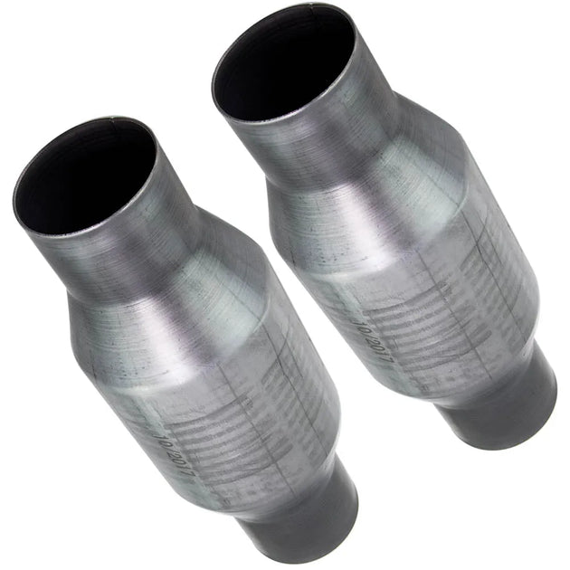 2pcs 1pair Catalytic Converter 2.5 inch High Performance Spun Body 410250 Stainless Steel-BeeSpareParts