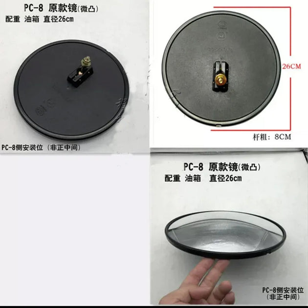 2pcs Side installation Mirror Fits For Komatsu PC-8 Excavators-BeeSpareParts