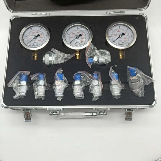 3 Gauge Hydraulic Pressure Gauge Set for Excavator Hydraulic Pressure Measurement Kit-BeeSpareParts