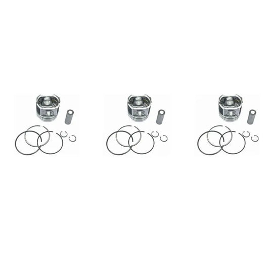 3 Sets STD Piston Set (Clip & Pin) for Yanmar 3TN66 3TN66C 3TN66L Engine-BeeSpareParts