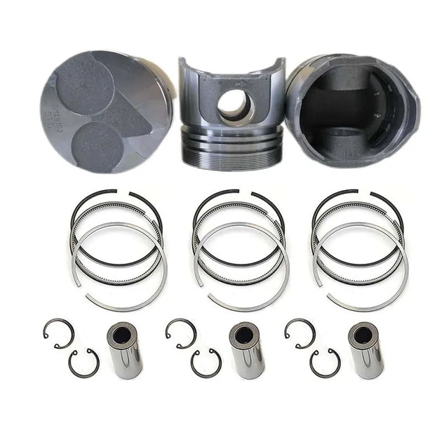 3 Sets STD Piston Set (Pin & Clip) With Rings for Kubota D905 Engine 16224-21110-Replacement Aftermarket Parts