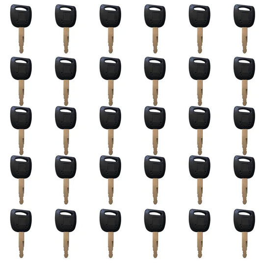 30 Pcacks 801503883-1 Door Lock Start Key Ignition Keys Excavator Parts Compatible With XCMG 80 85 150 215 60 Heavy Equipment-BeeSpareParts