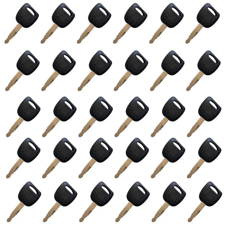 30 Pcacks 801503883-1 Door Lock Start Key Ignition Keys Excavator Parts Compatible With XCMG 80 85 150 215 60 Heavy Equipment-BeeSpareParts