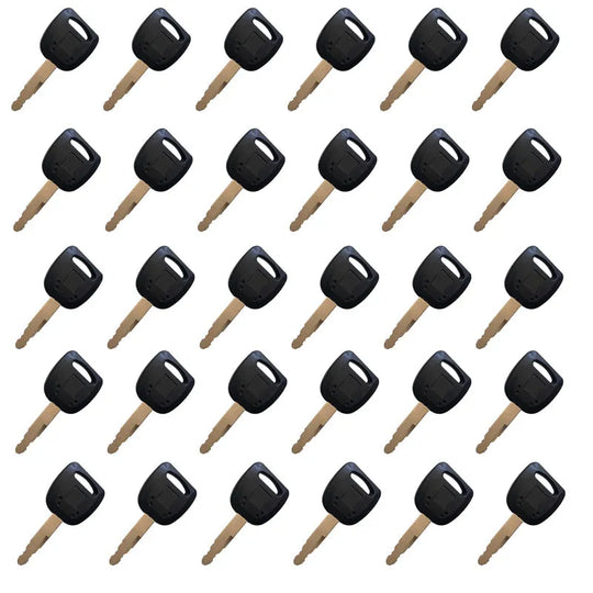 30 Pcacks 801503883-1 Door Lock Start Key Ignition Keys Excavator Parts Compatible With XCMG 80 85 150 215 60 Heavy Equipment-BeeSpareParts