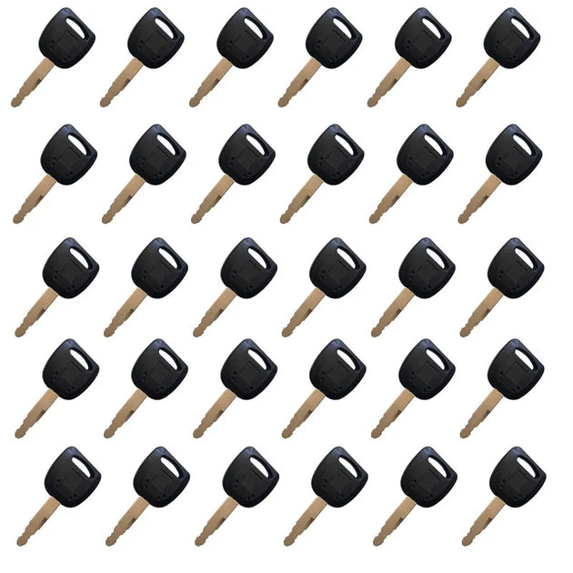 30 Pcacks 801503883-1 Door Lock Start Key Ignition Keys Excavator Parts Compatible With XCMG 80 85 150 215 60 Heavy Equipment-BeeSpareParts