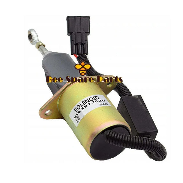 37Z36-56010 37Z36-56010A 3977620 c3977620 3973958 Diesel Fuel Shut Off Stop Solenoid for Cummins 6CT Engine 24V-Solenoid & Solenoid Valve-BeeSpareParts