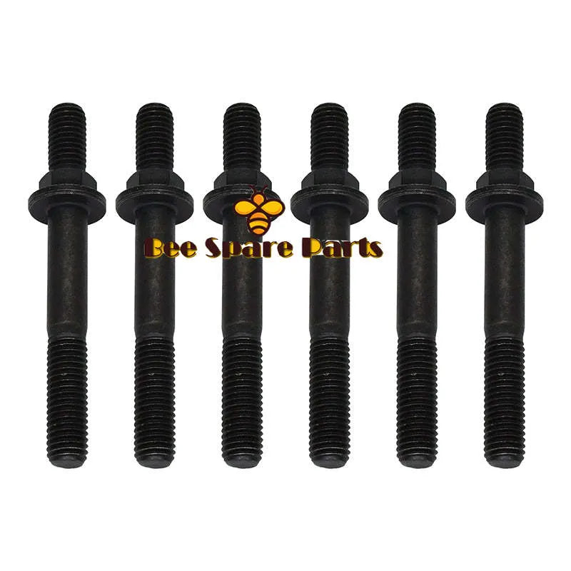3944655 Exhaust Manifold Bolts Studded Flange Cap Screw 6 PCS Compatible With Cummins 6BT QSB6.7 3.9 5.9 4BT-商业/工业-BeeSpareParts
