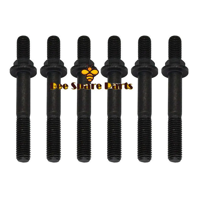 3944655 Exhaust Manifold Bolts Studded Flange Cap Screw 6 PCS Compatible With Cummins 6BT QSB6.7 3.9 5.9 4BT-商业/工业-BeeSpareParts