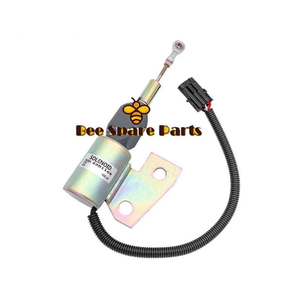3991167 Fuel Shut Off Solenoid SA-4941-12 12V for Cummins 4BT Hyundai R130 R170-Solenoid & Solenoid Valve-BeeSpareParts