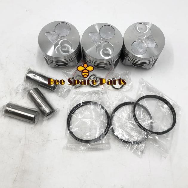 3PCS D722 67mm Small Diesel Engine Piston 16851-21114 For Kubota Tractors-Replacement Aftermarket Parts