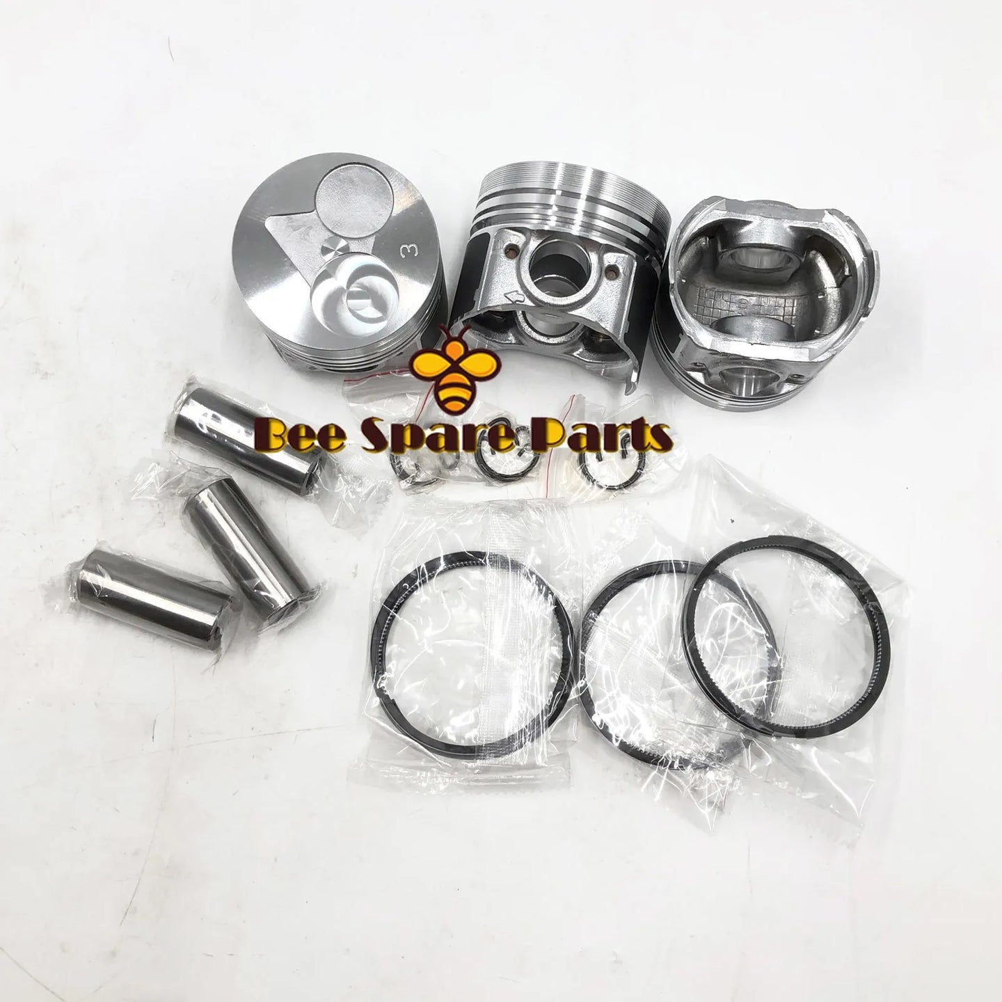 3PCS D722 67mm Small Diesel Engine Piston 16851-21114 For Kubota Tractors-Replacement Aftermarket Parts