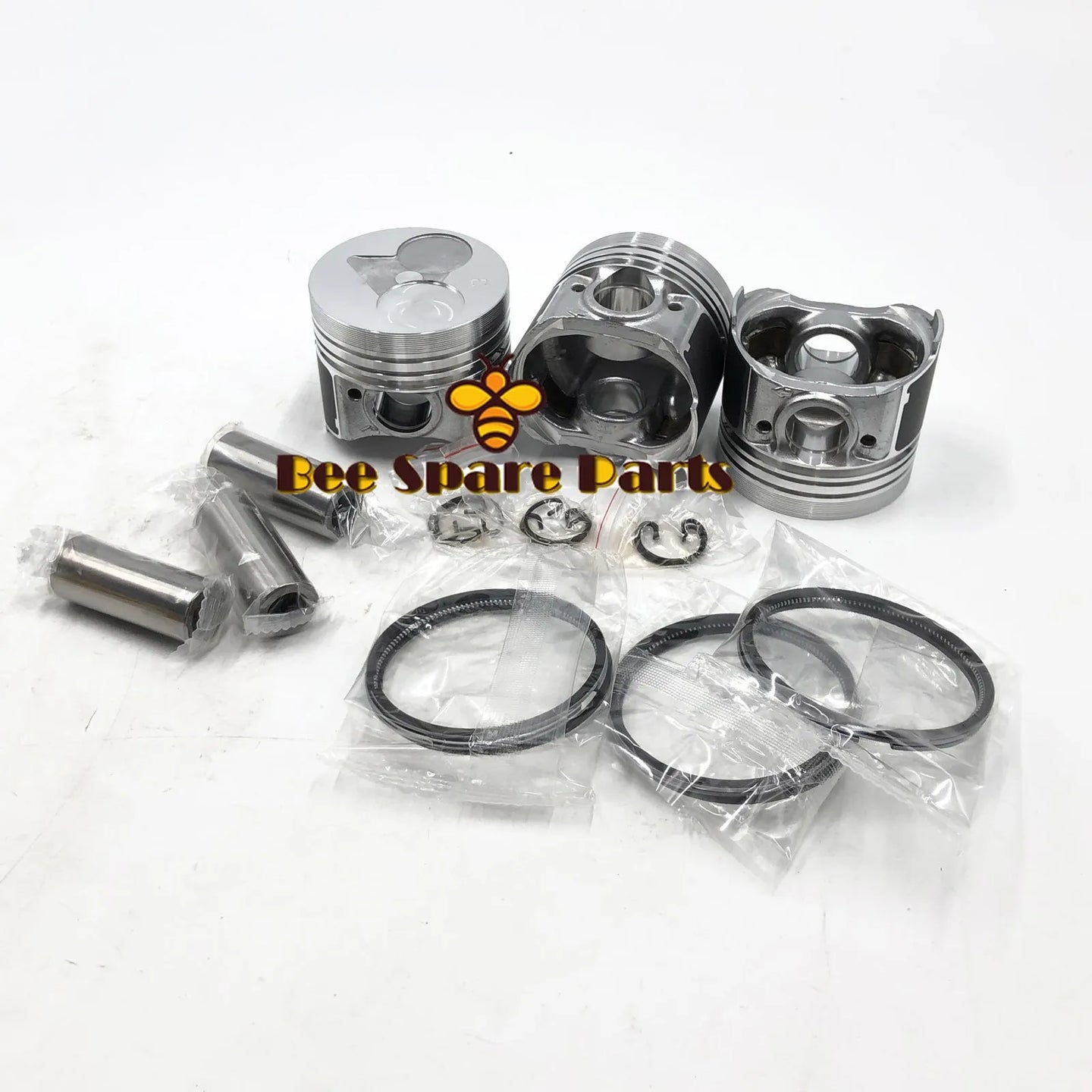 3PCS D722 67mm Small Diesel Engine Piston 16851-21114 For Kubota Tractors-Replacement Aftermarket Parts