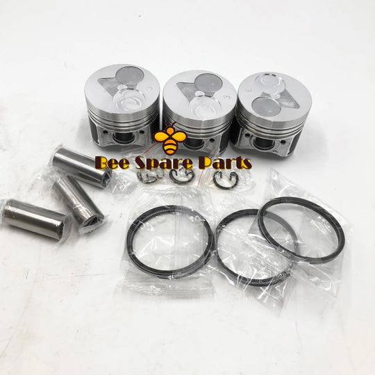 3PCS D722 67mm Small Diesel Engine Piston 16851-21114 For Kubota Tractors-Replacement Aftermarket Parts