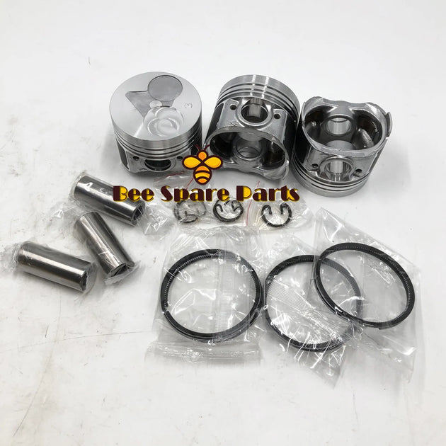 3PCS D722 67mm Small Diesel Engine Piston 16851-21114 For Kubota Tractors-Replacement Aftermarket Parts