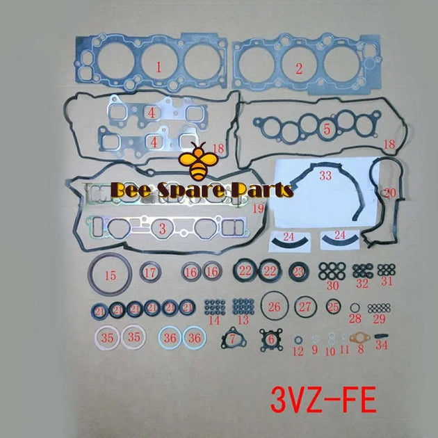 3VZ 3VZFE Engine complete Full gasket set kit for Toyota Camry/ LEXUS ES 300 2958CC 3.0L 1991-2001 04111-62050 50137100-Gasket & Gasket Kit-BeeSpareParts