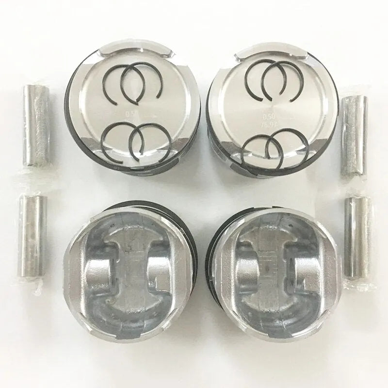 4 PCS 036107065AT Engine Piston for VW Golf 4 Polo Skoda Octavia Fabia 1.4 16V AFH AFK AQQ AUA AXP BBY BBZ BCA BLM 77MM +0.5mm-BeeSpareParts