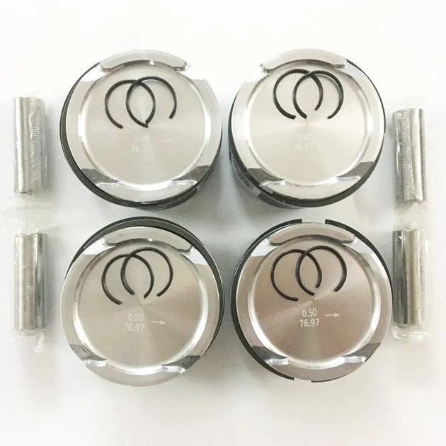 4 PCS 036107065AT Engine Piston for VW Golf 4 Polo Skoda Octavia Fabia 1.4 16V AFH AFK AQQ AUA AXP BBY BBZ BCA BLM 77MM +0.5mm-BeeSpareParts