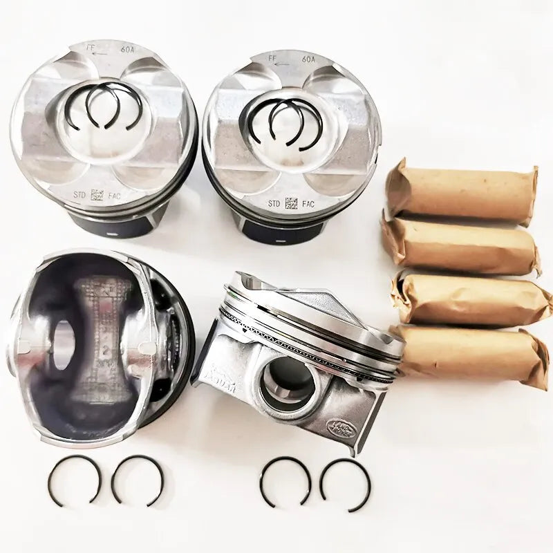 4 PCS LR104725 2.0T PT204 AJ20P4 Piston for Land Rover Jaguar F-PACE X540 XE XF 2.0L Land Rover Range Rover Sport L560 L494 STD-BeeSpareParts