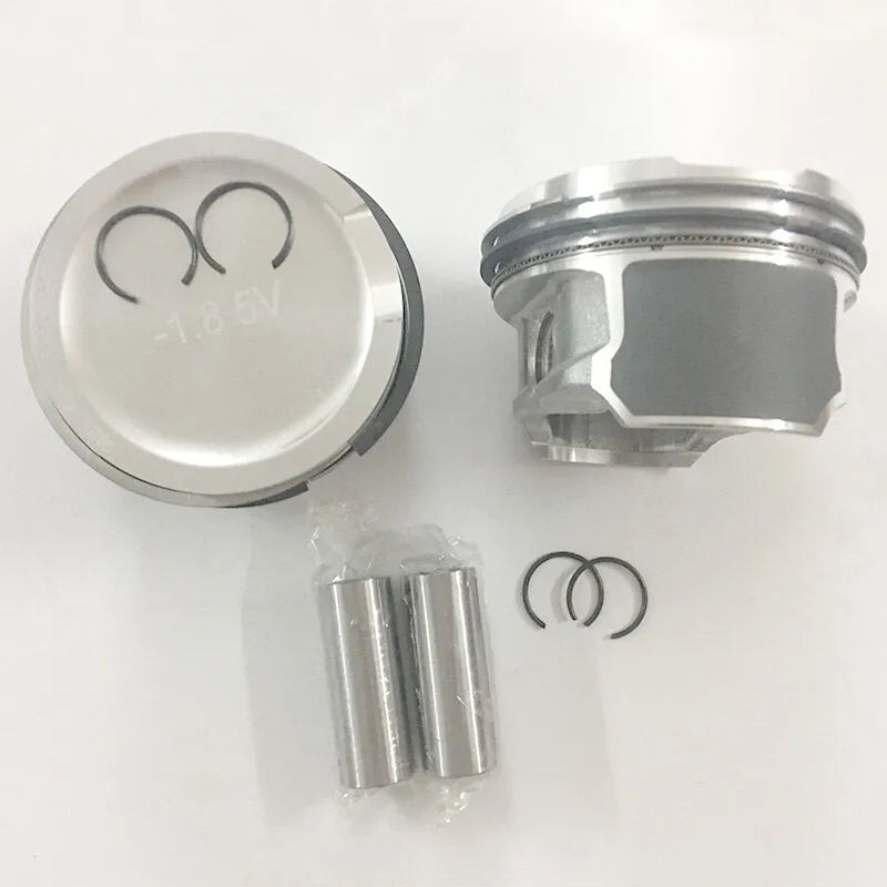 4 PCS 06B107065N 06B198151B Engine Piston for Audi A4 B6 A6 C5 VW Golf 4 1.8T AMB ARX ARY AUM AUQ AVJ AWM AWP AWT AWU 81MM STD-BeeSpareParts
