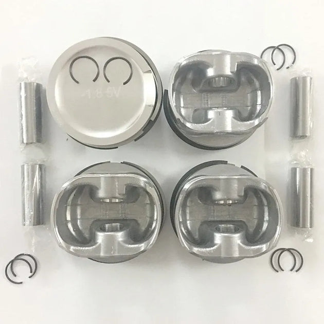 4 PCS 06B107065N 06B198151B Engine Piston for Audi A4 B6 A6 C5 VW Golf 4 1.8T AMB ARX ARY AUM AUQ AVJ AWM AWP AWT AWU 81MM STD-BeeSpareParts