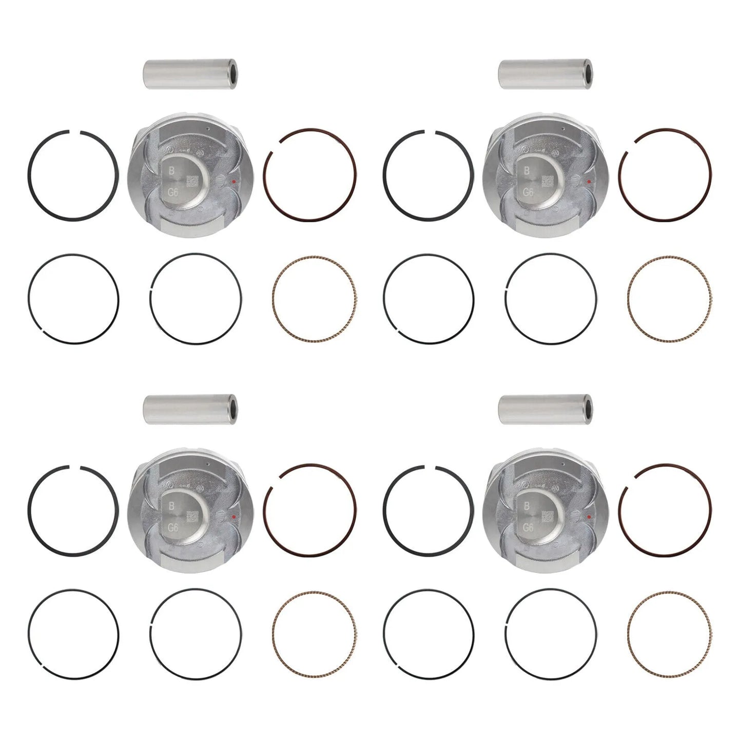 4 PCS 23041-2B600 23041-2B610 23041-2B620 23410-2B600 23041-2B600 Piston Kit for Hyundai Kia Carens Ceed 1.6 GDI T-GDi G4FD G4FJ-Replacement Aftermarket Parts