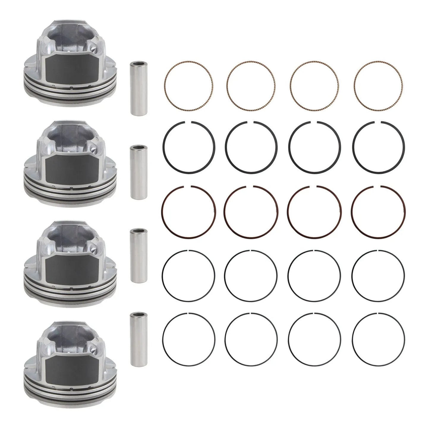 4 PCS 23041-2B600 23041-2B610 23041-2B620 23410-2B600 23041-2B600 Piston Kit for Hyundai Kia Carens Ceed 1.6 GDI T-GDi G4FD G4FJ-Replacement Aftermarket Parts