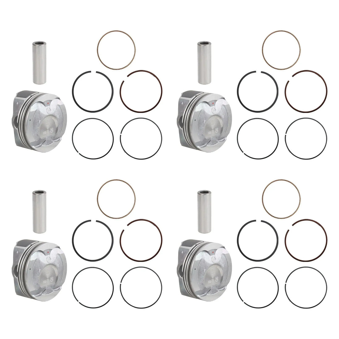 4 PCS 23041-2B600 23041-2B610 23041-2B620 23410-2B600 23041-2B600 Piston Kit for Hyundai Kia Carens Ceed 1.6 GDI T-GDi G4FD G4FJ-Replacement Aftermarket Parts