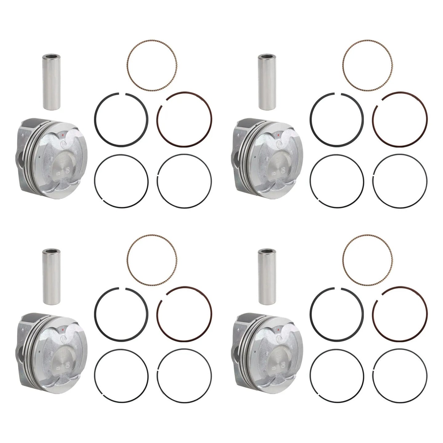 4 PCS 23041-2B600 23041-2B610 23041-2B620 23410-2B600 23041-2B600 Piston Kit for Hyundai Kia Carens Ceed 1.6 GDI T-GDi G4FD G4FJ-Replacement Aftermarket Parts