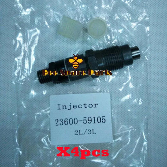 4 Pcs 2L 2LT Fuel Injector Nozzle Assy Set 23600-59105 for Toyota CRESSIDA CROWN HILUX DYNA 100 HIACE 2446cc 2.4D/TD-商业/工业-BeeSpareParts