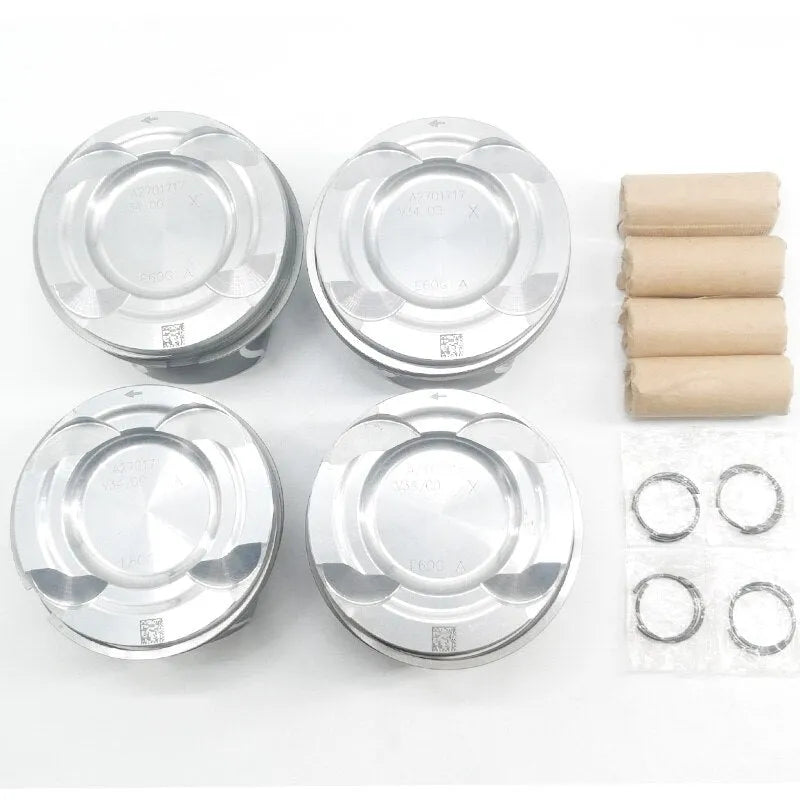 4 PCS A2700300317 A2700301617 A2700302717 A2700301717 Engine Piston for Mercedes A160 A180 A200 CLA180 CLA200 M270 M270.910 1.6-Replacement Aftermarket Parts